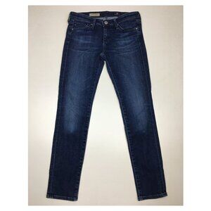 AG ADRIANO GOLDSCHMIED Medium/Dark Wash The Stevie Ankle Slim Straight Jeans